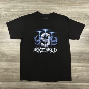 Juice WRLD Shirt Mens Medium Black 999 Club Vanity Graphic Hip Hop Skulls Y2K